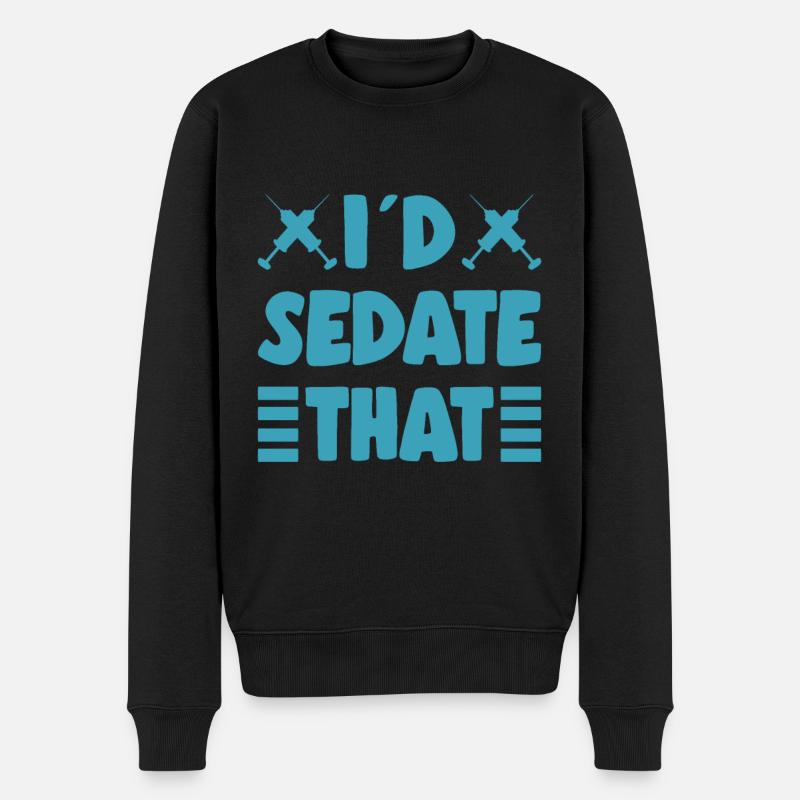 Id Sedater cette idée cadeau d’infirmière anesthésiste - Pull Premium bio Homme - noir