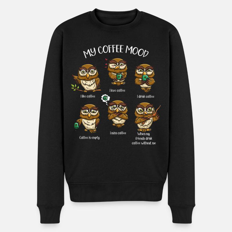 Night bird my caffeinated - Men's Premium Organic Jumper - black