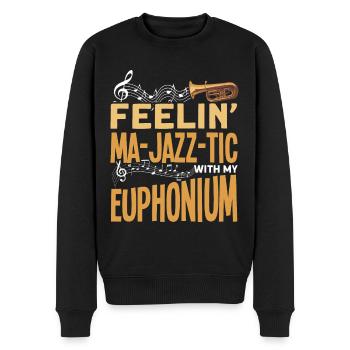 Euphonium Euphoniumspieler Blechbläser Euphonist - Männer Premium Bio Pullover - Schwarz - Vorne - Nico (187cm)