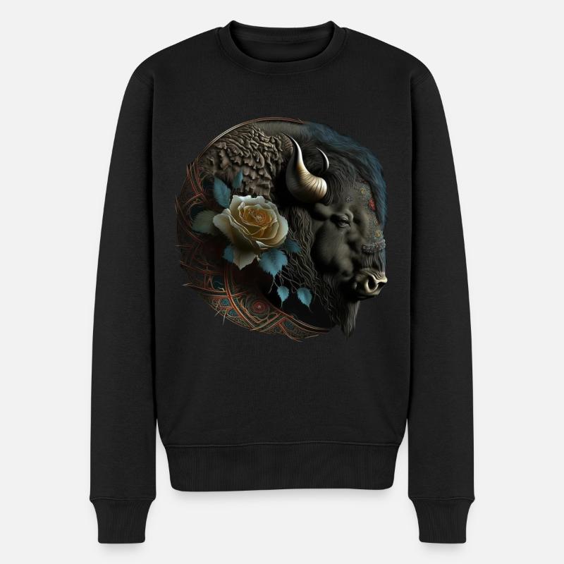 Bison - Pull Premium bio Homme - noir