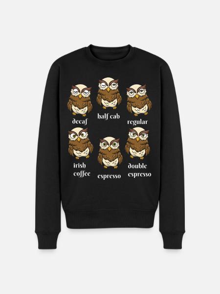 Bird Watching Caffeine Drinkers - Men's Premium Organic Jumper - black