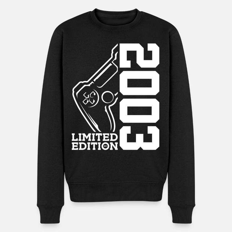 LIMITED EDITION 2003 GAMING 23. GEBURTSTAG - Männer Premium Bio Pullover - Schwarz