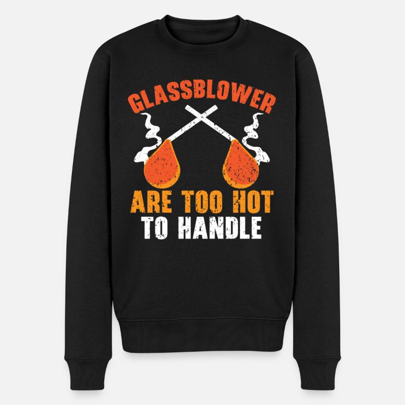 Glasbläser sind zu heiß zum Hantieren Glasblasen - Männer Premium Bio Pullover - Schwarz