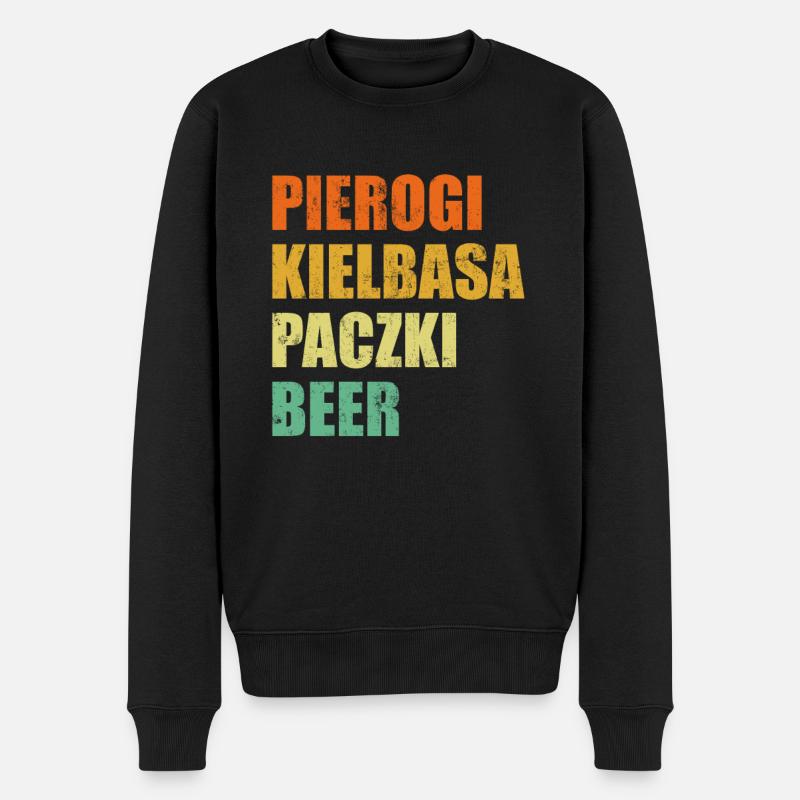 Pierogi Kielbasa - Pull Premium bio Homme - noir