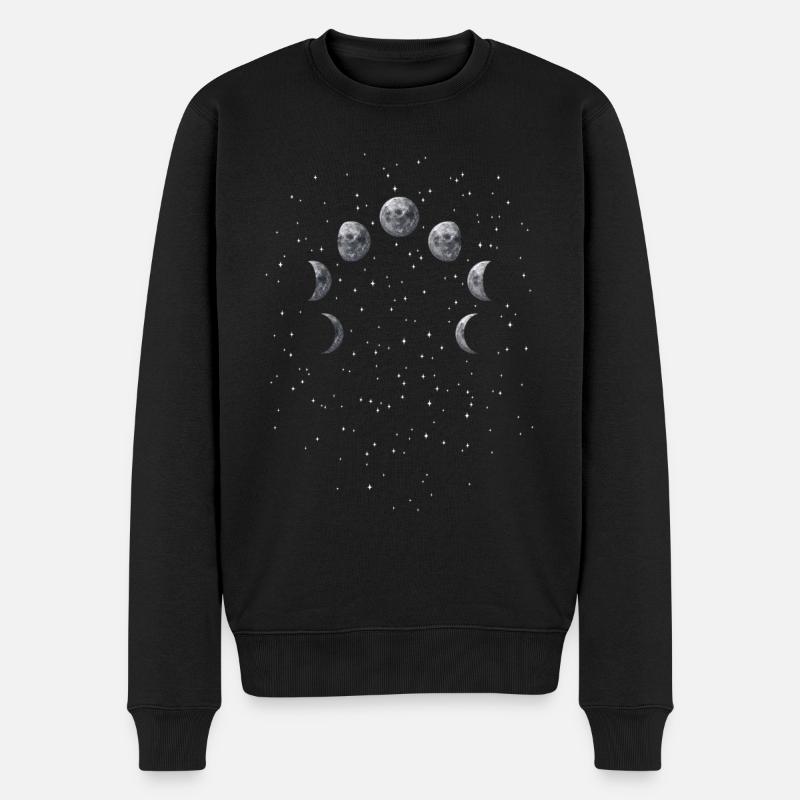 Lunar Eclipse Astronomy Telescope - Men's Premium Organic Jumper - black