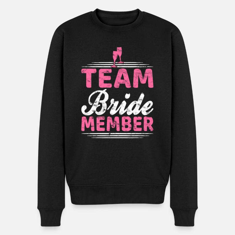 Team Braut Mitglied - Männer Premium Bio Pullover - Schwarz