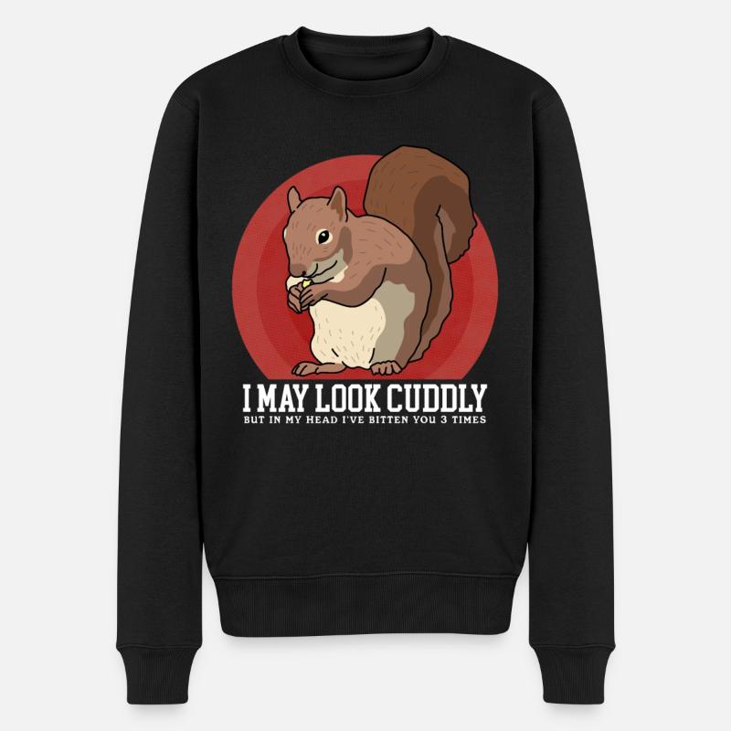 Cute Squirrel Squirrel Gift - Men's Premium Organic Jumper - black