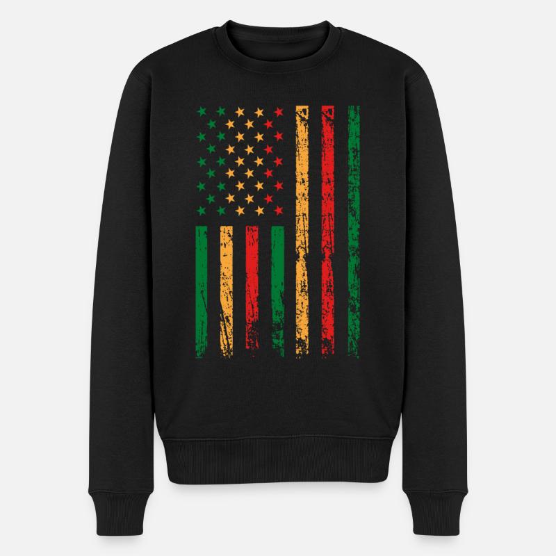Fête du drapeau afro-américain - Pull Premium bio Homme - noir