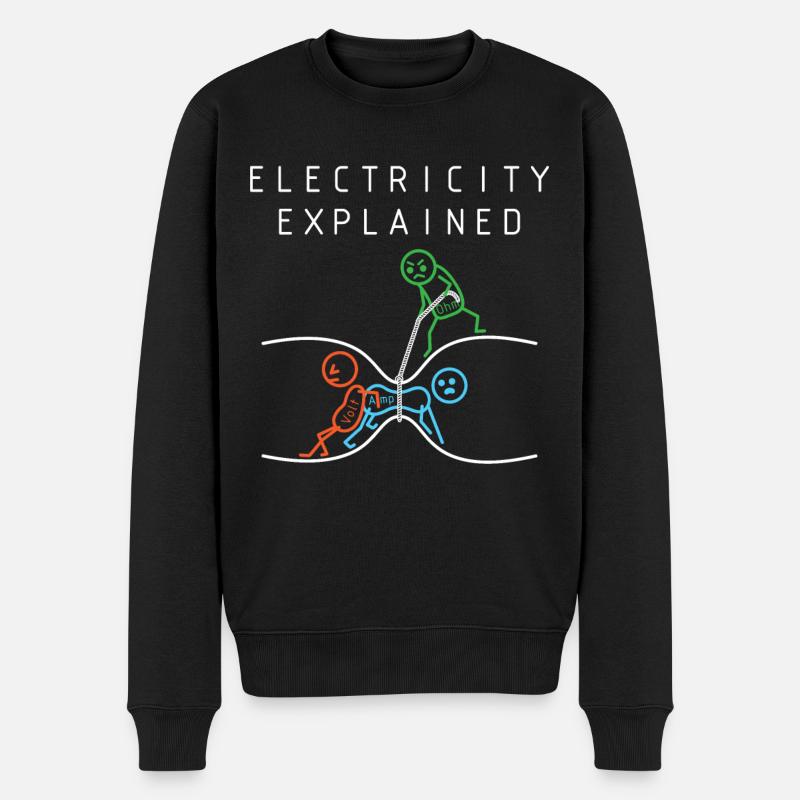 Schéma électrique électricité - Pull Premium bio Homme - noir