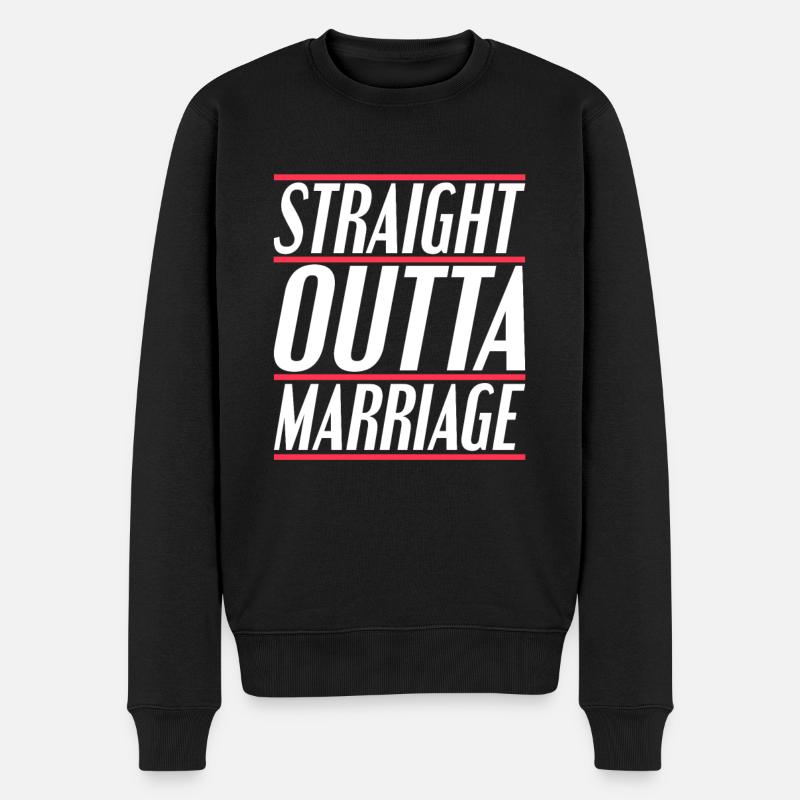 Scheidung Trennung Spruch - Männer Premium Bio Pullover - Schwarz