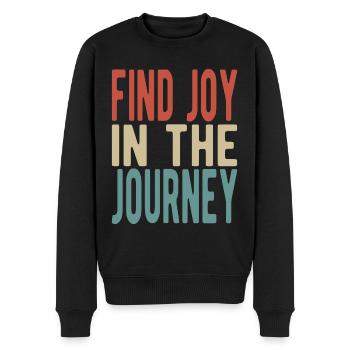 Trouvez de la joie dans le voyage - Pull Premium bio Homme - noir - Devant - Nico (187cm)