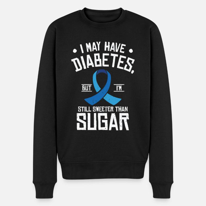 Diabetische Bauchspeicheldrüse - Männer Premium Bio Pullover - Schwarz