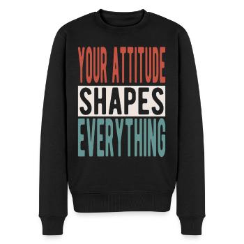 Votre attitude façonne tout - Pull Premium bio Homme - noir - Devant - Nico (187cm)