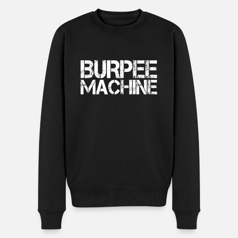 Burpee Maschine - Männer Premium Bio Pullover - Schwarz
