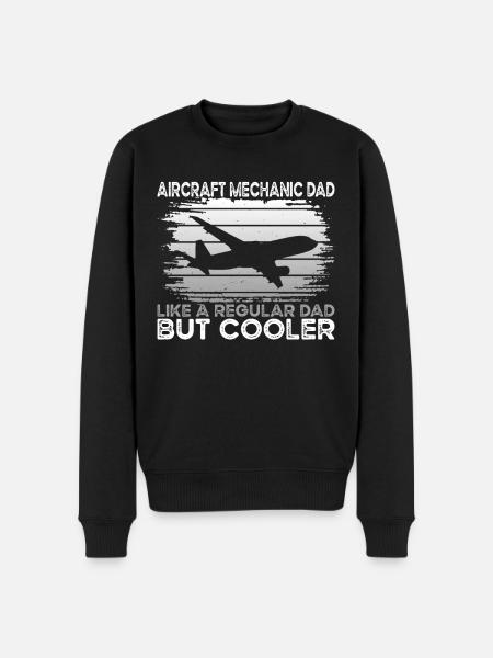 Papa mécanicien d’aéronefs - Pull Premium bio Homme - noir