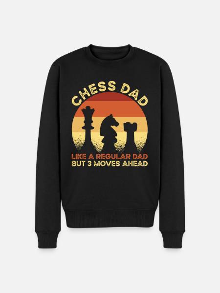 Chess Dad Chess Player - Men's Premium Organic Jumper - black