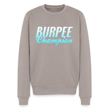 Burpee Champion - Pull Premium bio Homme - taupe - Devant - Nico (187cm)