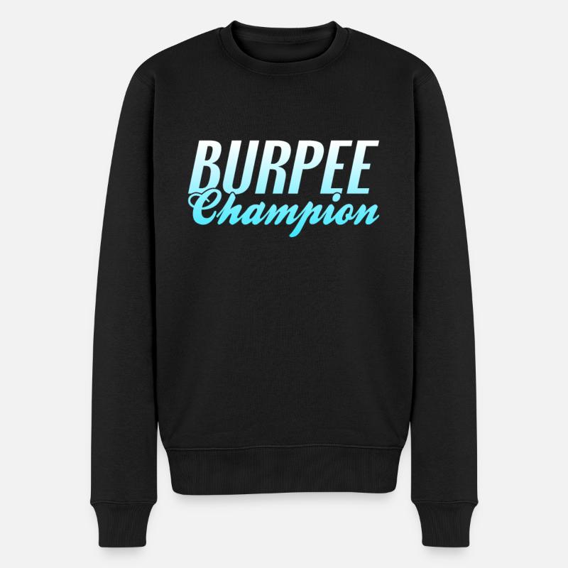 Campeón Burpee - Sudadera ecológica prémium para hombre - negro