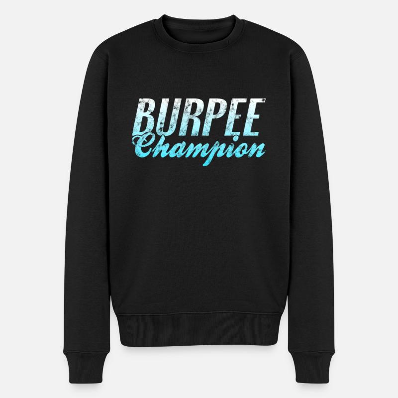 Campeón Burpee - Sudadera ecológica prémium para hombre - negro