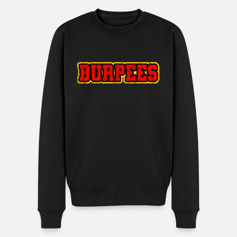 Le lettrage lumineux de Burpee - Pull Premium bio Homme - noir
