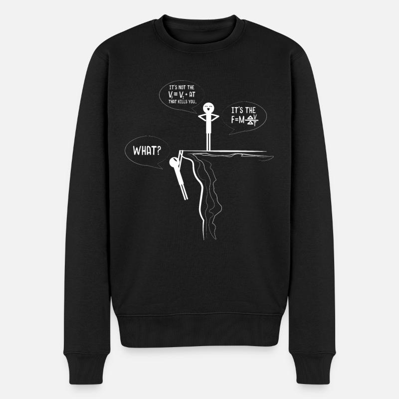 Quantenphysik Kraft - Männer Premium Bio Pullover - Schwarz
