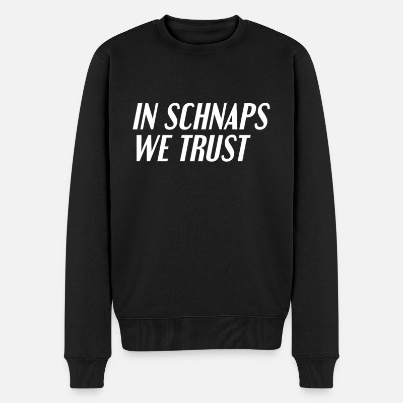 Boire du schnaps en disant - Pull Premium bio Homme - noir