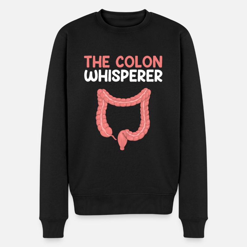 Colon Whisperer, Endoscopy Gastroenterology - Männer Premium Bio Pullover - Schwarz