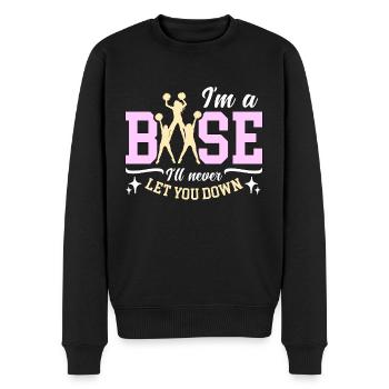 Cheerleading Je suis la base, je ne te laisserai jamais faire de la gymnastique - Pull Premium bio Homme - noir - Devant - Nico (187cm)