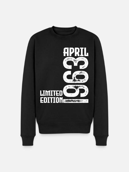 Gift April 1963. Birthday April 1963. April. - Men's Premium Organic Jumper - black