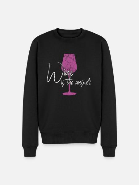 Wine Response Saying - Men's Premium Organic Jumper - black