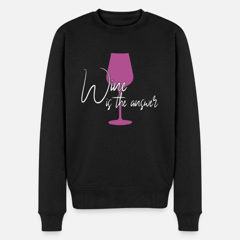 Réponse du vin en disant - Pull Premium bio Homme - noir