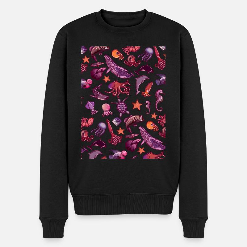 Fischliebhaber Taucher Freitauchen - Männer Premium Bio Pullover - Schwarz