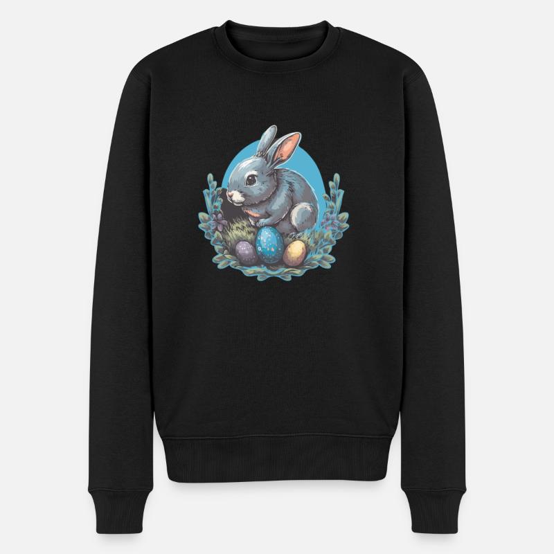 Lapin de Pâques - Pull Premium bio Homme - noir