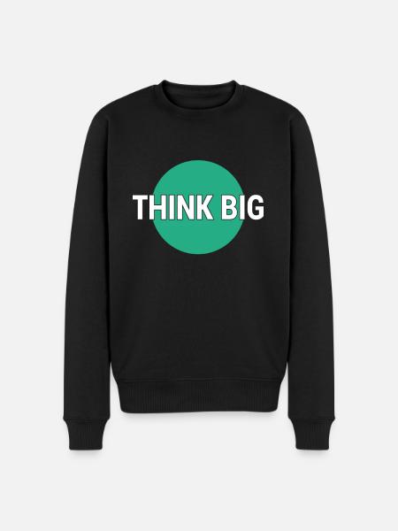 Think big think big - Men's Premium Organic Jumper - black