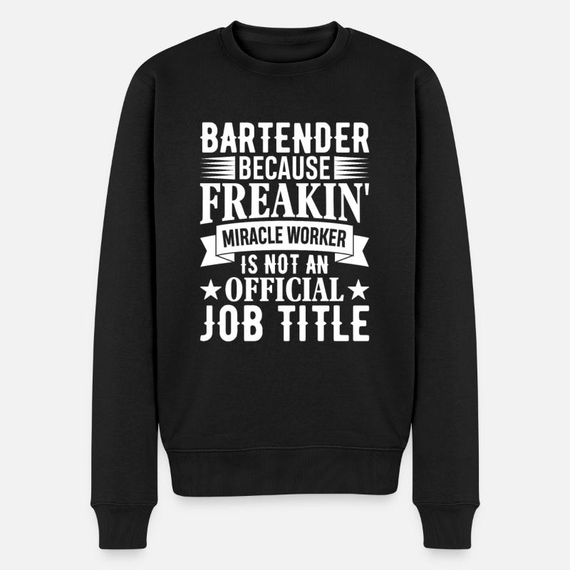 Serveuse Barman Serveur serveur - Pull Premium bio Homme - noir