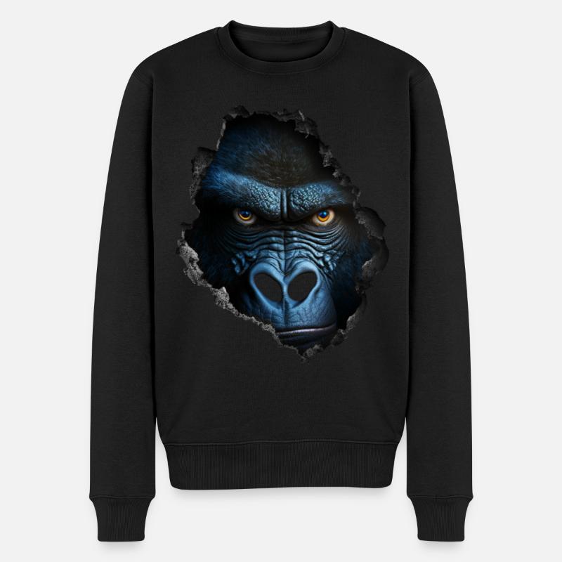 Gorilla Wall Hole Monkey Zoo Animal Costume Cadeau - Pull Premium bio Homme - noir