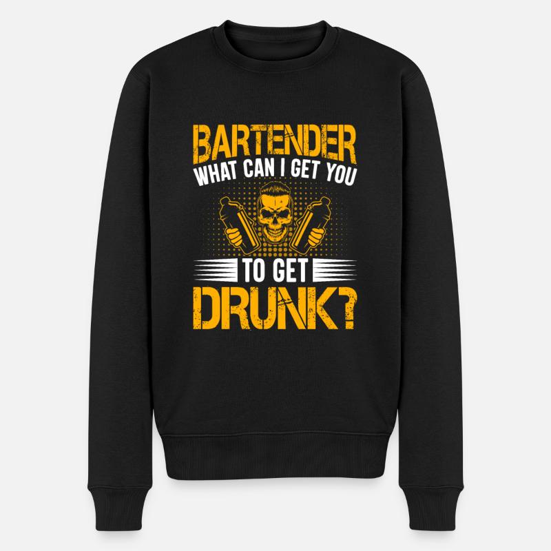Waitress Bartender Waiter Bartending - Men's Premium Organic Jumper - black