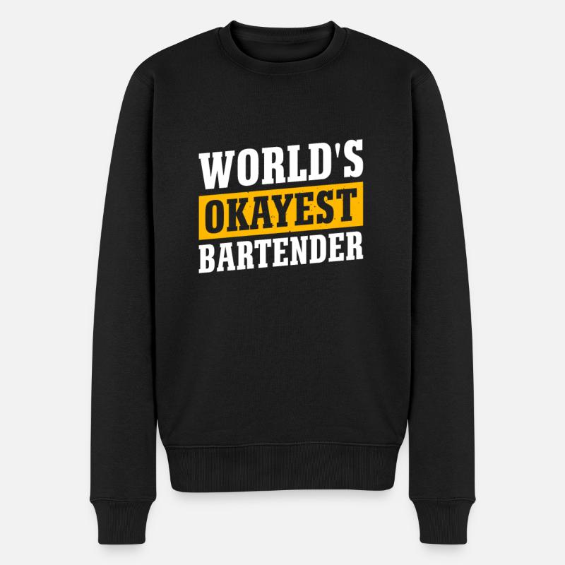 Waitress Bartender Waiter Server - Men's Premium Organic Jumper - black