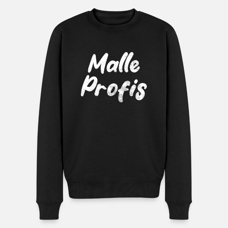Mallorca Malle Profis - Männer Premium Bio Pullover - Schwarz