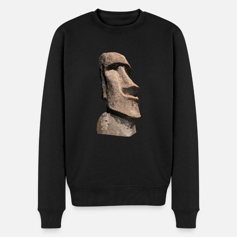 île de pâques moai, île de Pascua île de Pâques - Pull Premium bio Homme - noir