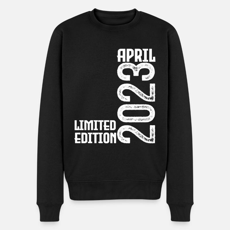 Geschenk April 2023. Geburtstag April 2023. April. - Männer Premium Bio Pullover - Schwarz