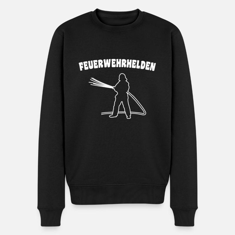 Feuerwehrhelden - Männer Premium Bio Pullover - Schwarz