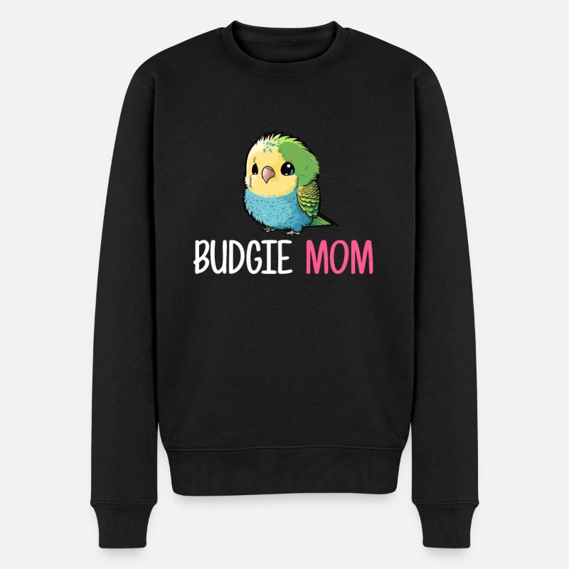 budgerigar parakeet, Budgie - Männer Premium Bio Pullover - Schwarz