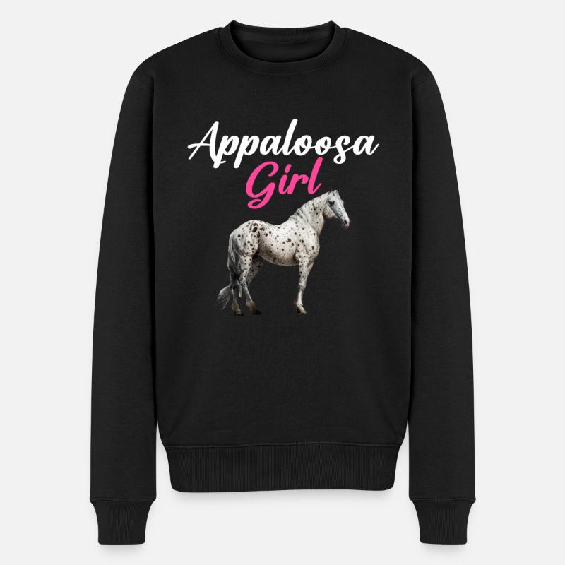 Cheval équestre Appaloosa - Pull Premium bio Homme - noir