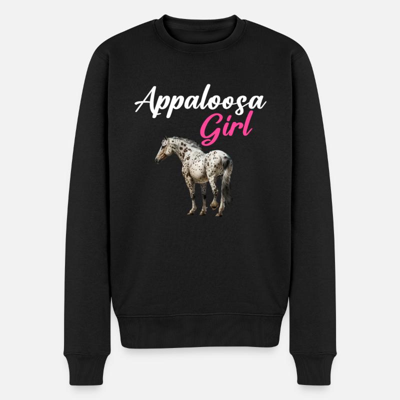 Cheval équestre Appaloosa - Pull Premium bio Homme - noir