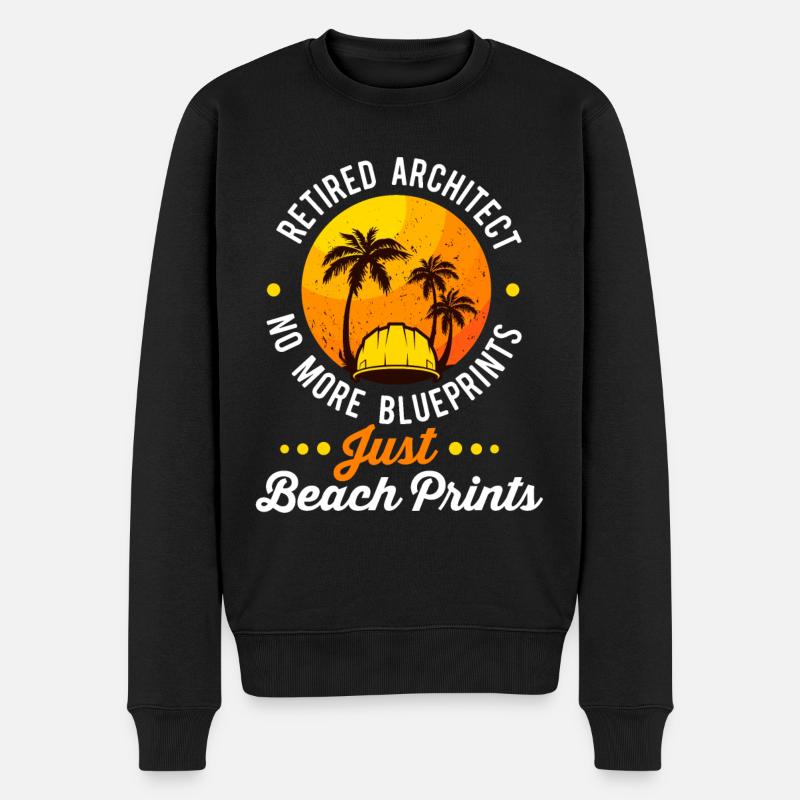 Retired Architect Architecture Retirement - Men's Premium Organic Jumper - black