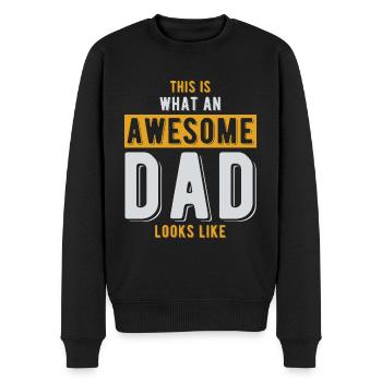 This Is What An Awesome Dad Looks Like - Men's Premium Organic Jumper - black - Front - Nico (187cm)