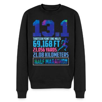 Halbmarathon 13,1 Meilen Laufläufer - Männer Premium Bio Pullover - Schwarz - Vorne - Nico (187cm)