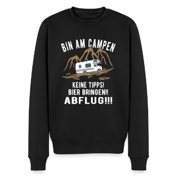 Wohnmobil Camping lustiger Spruch - Männer Premium Bio Pullover - Schwarz - Vorne - Nico (187cm)