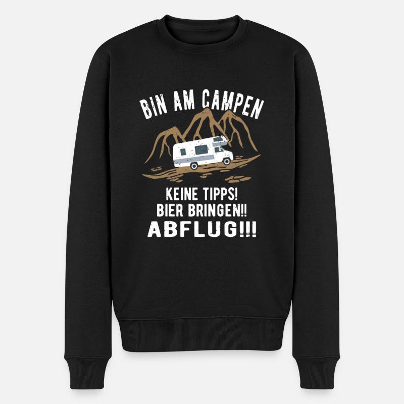 Wohnmobil Camping lustiger Spruch - Männer Premium Bio Pullover - Schwarz